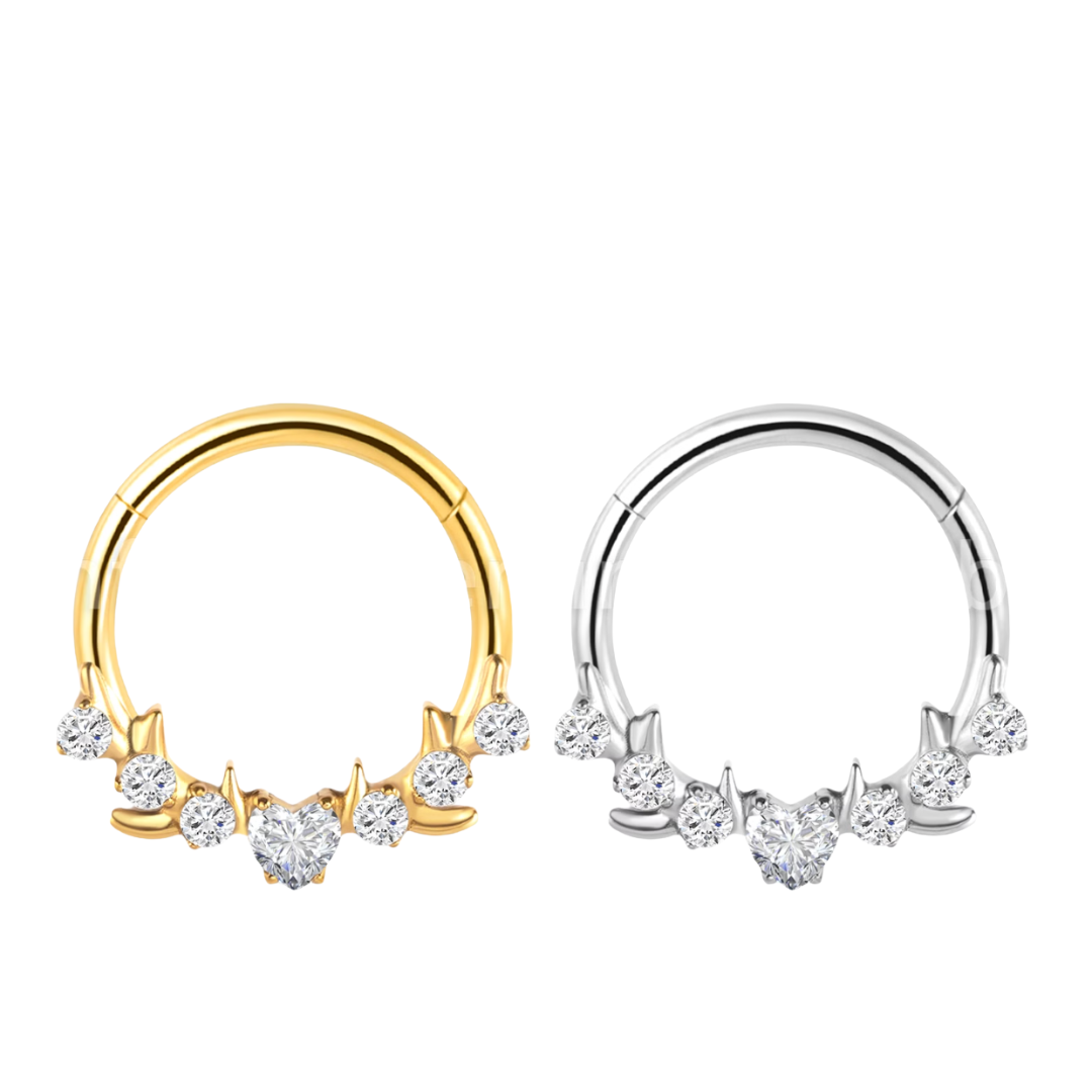 Piercing Argola Titânio Zircônia Cravejada